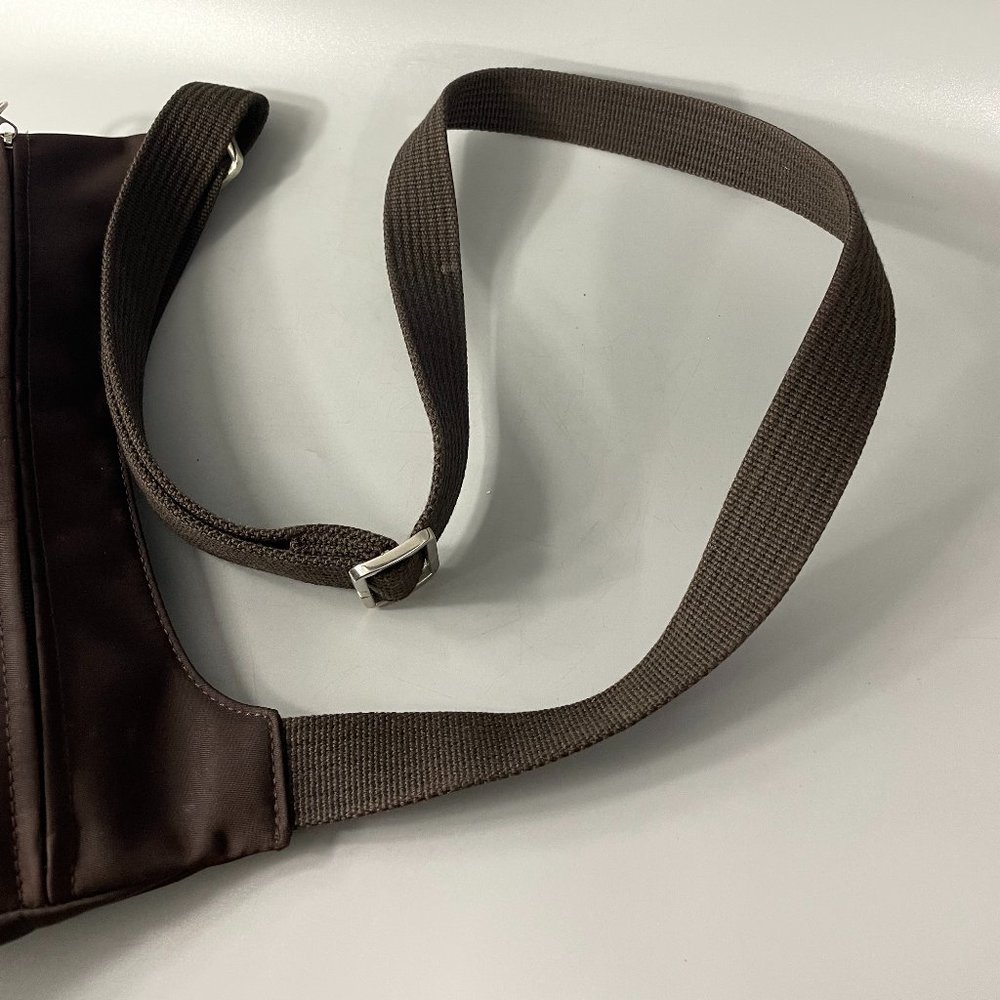 Longchamp Chocolate Brown Nylon Planetes Crossbody Bag - Picture 10 of 15